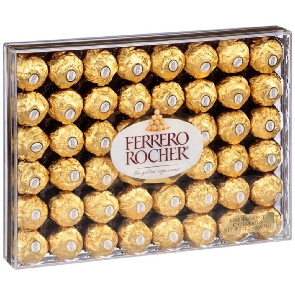 Chocolate Candy Gold Wrap Ferrero Rocher, 48 Count